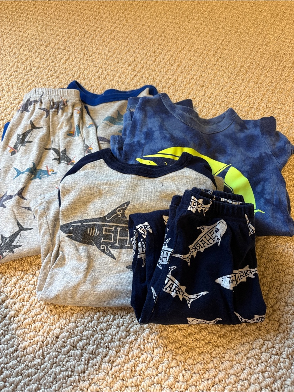 Shark Print Pajama Sets 5T
